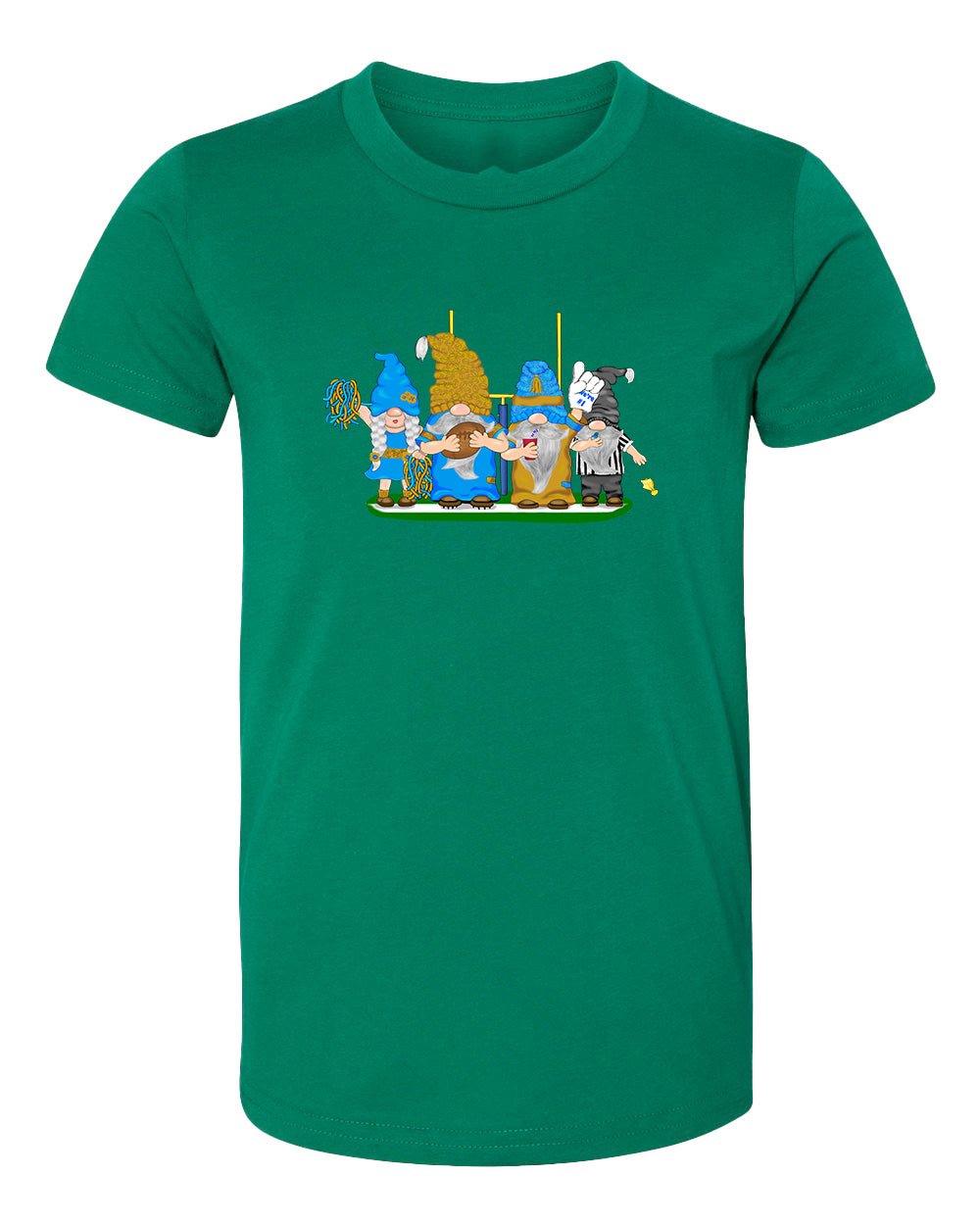 Gold & Powder Blue Football Gnomes  (similar to LA) on Kids T-shirt