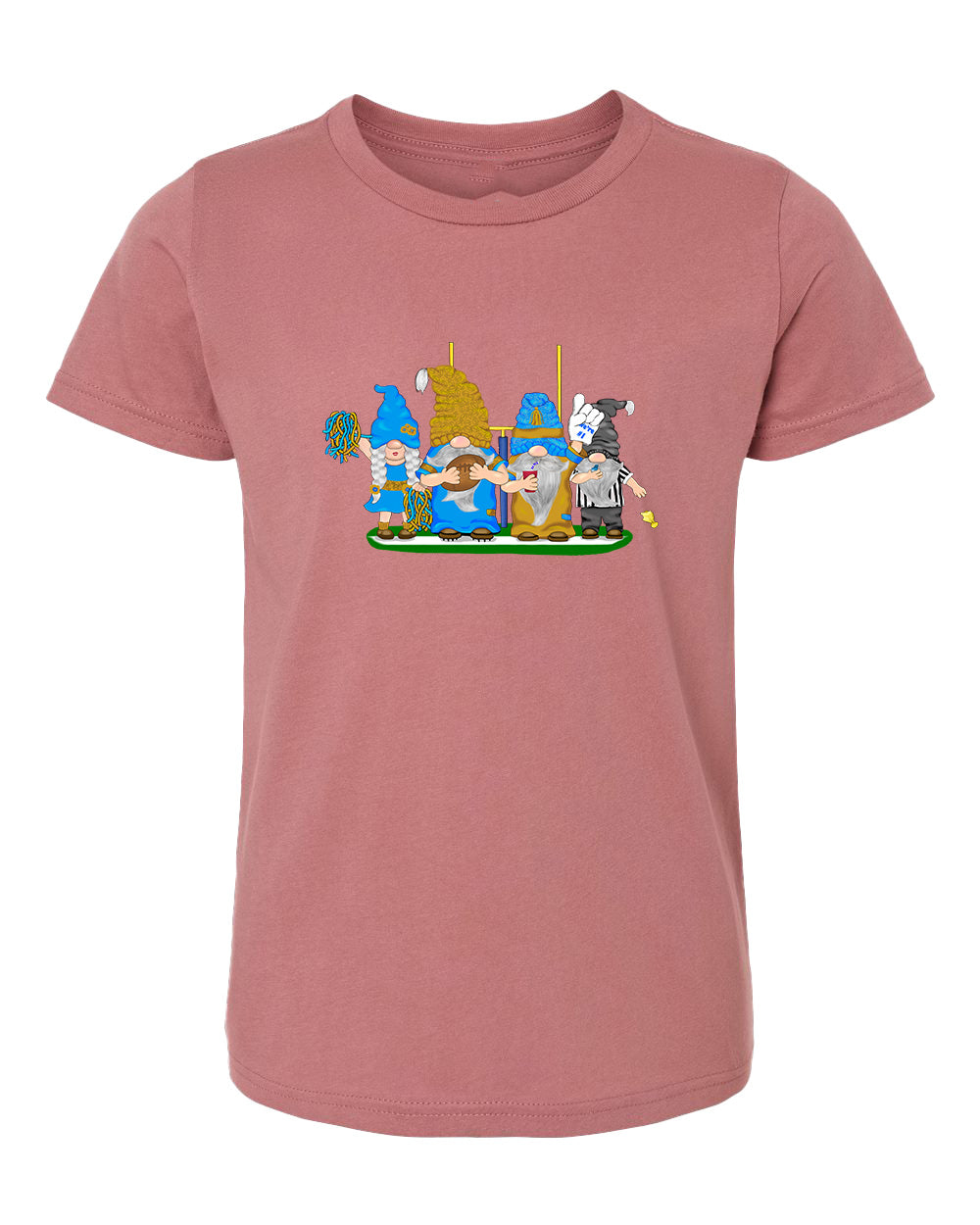 Gold & Powder Blue Football Gnomes  (similar to LA) on Kids T-shirt