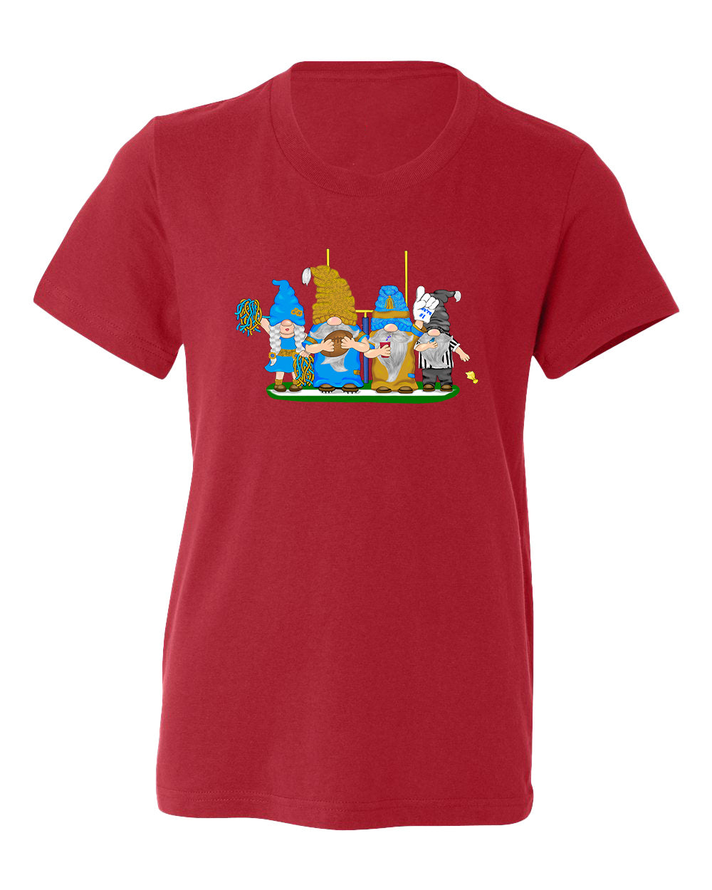 Gold & Powder Blue Football Gnomes  (similar to LA) on Kids T-shirt