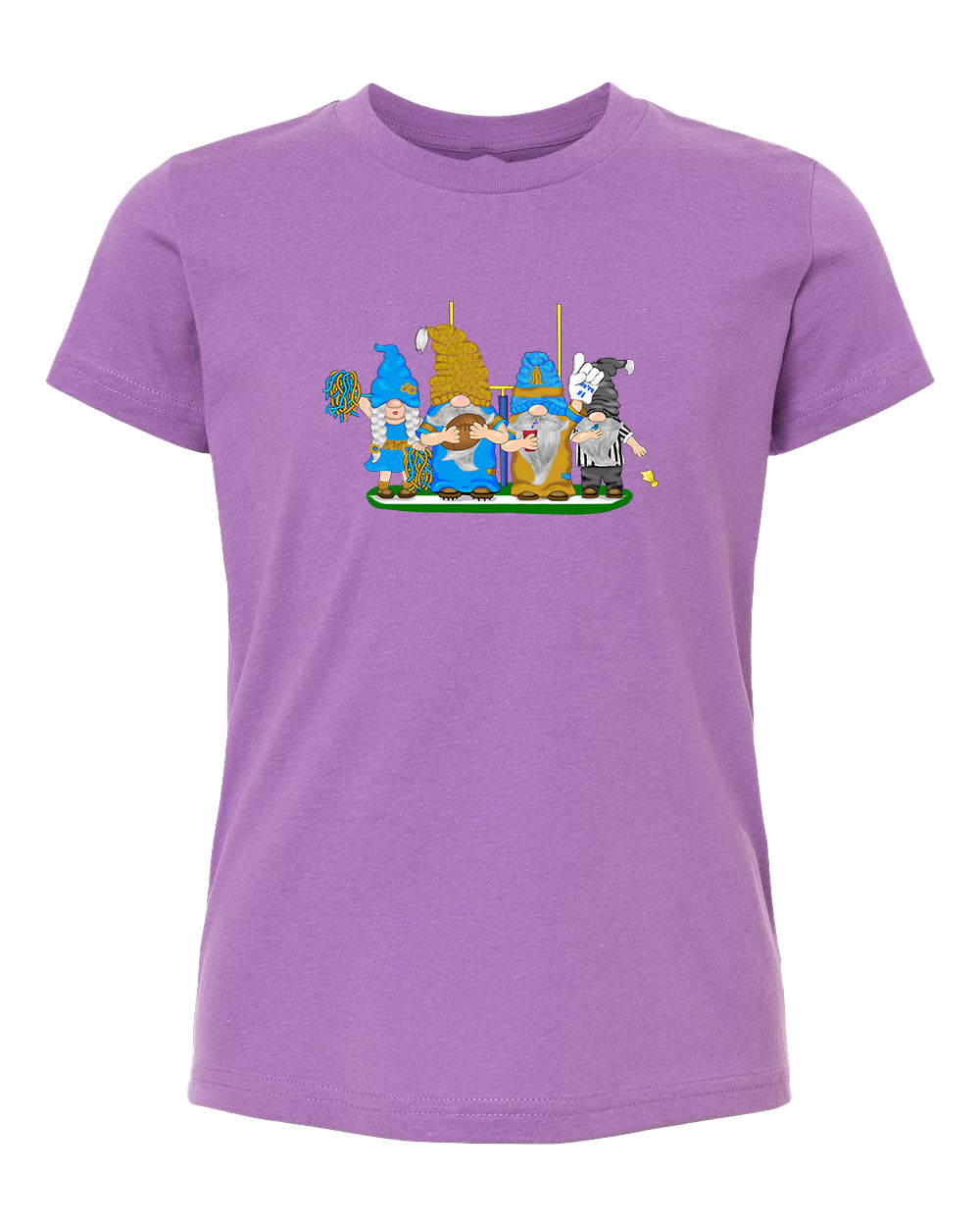 Gold & Powder Blue Football Gnomes  (similar to LA) on Kids T-shirt