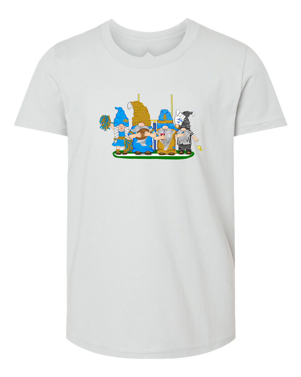 Gold & Powder Blue Football Gnomes  (similar to LA) on Kids T-shirt