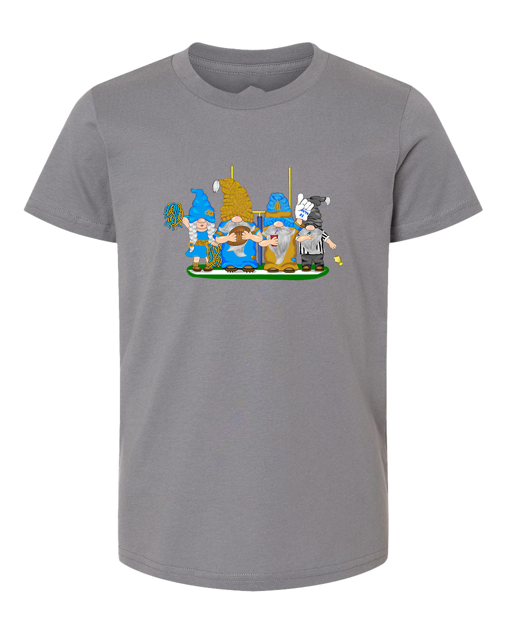 Gold & Powder Blue Football Gnomes  (similar to LA) on Kids T-shirt