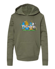 Load image into Gallery viewer, Gold &amp; Powder Blue Football Gnomes  (similar to LA) on Kids Hoodie
