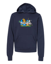 Load image into Gallery viewer, Gold &amp; Powder Blue Football Gnomes  (similar to LA) on Kids Hoodie
