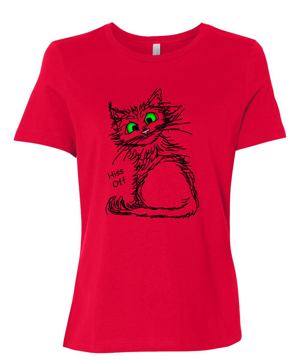 Hiss Off Cat T-Shirt (Women's sizes)