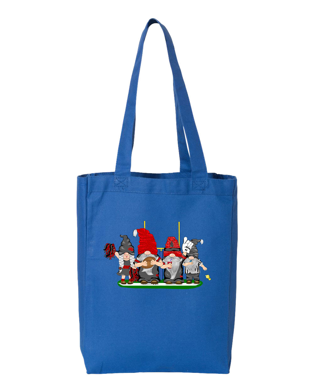 Black & Red Football Gnomes  (similar to Tampa Bay) on Gusset Tote