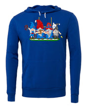 Load image into Gallery viewer, Red &amp; Blue Football Gnomes (similar to NY) on Hoodie
