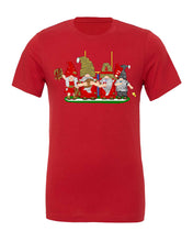 Load image into Gallery viewer, Red &amp; Gold Football Gnomes on Men&#39;s T-shirt (similar to San Fransisco)
