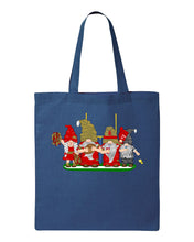 Load image into Gallery viewer, Red &amp; Gold Football Gnomes  (similar to San Fransisco) on Tote
