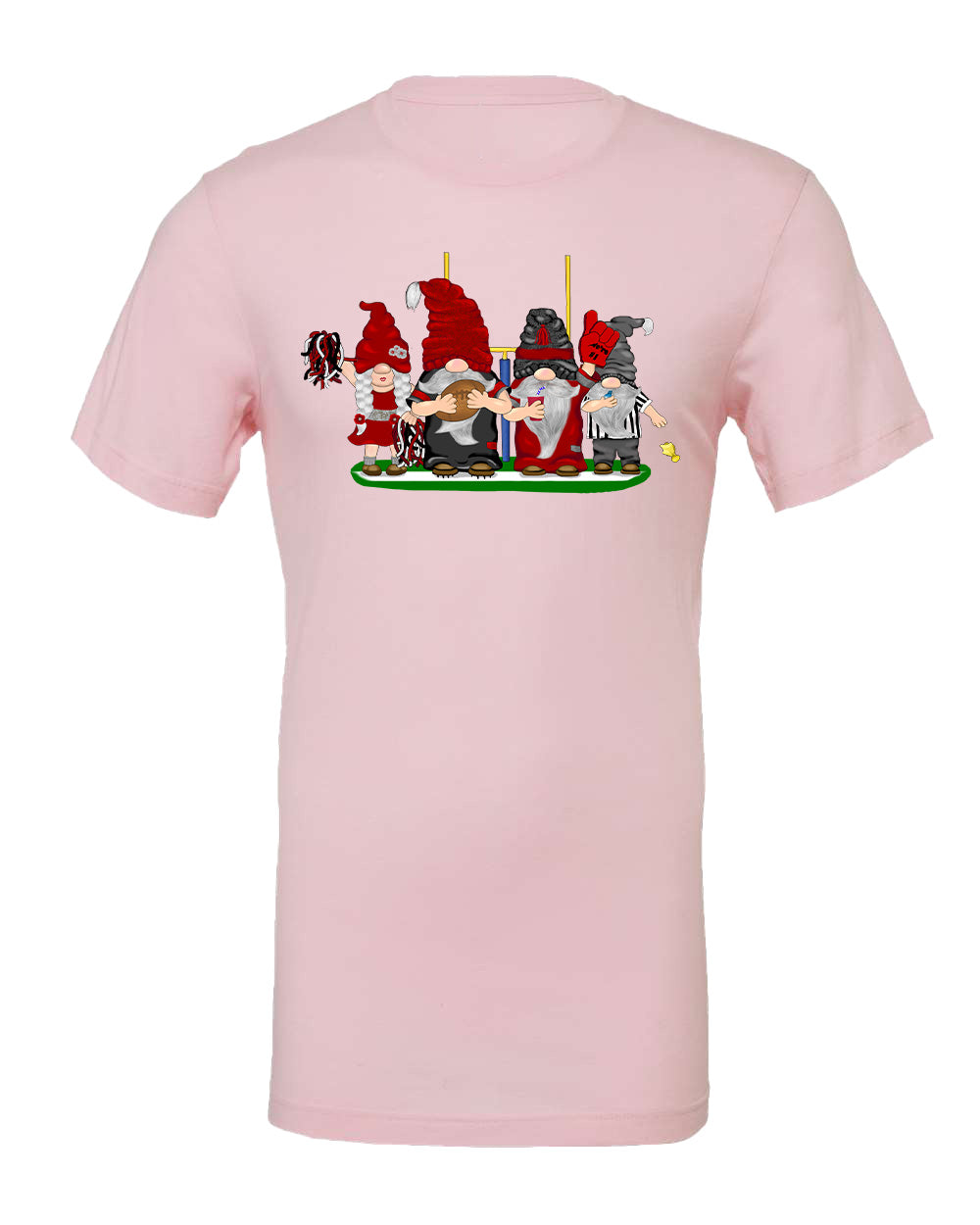 Red & Silver Football Gnomes on Men's T-shirt (similar to Atlanta)