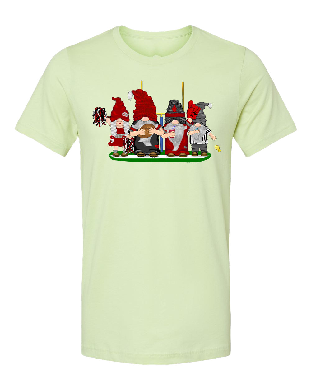 Red & Silver Football Gnomes on Men's T-shirt (similar to Atlanta)