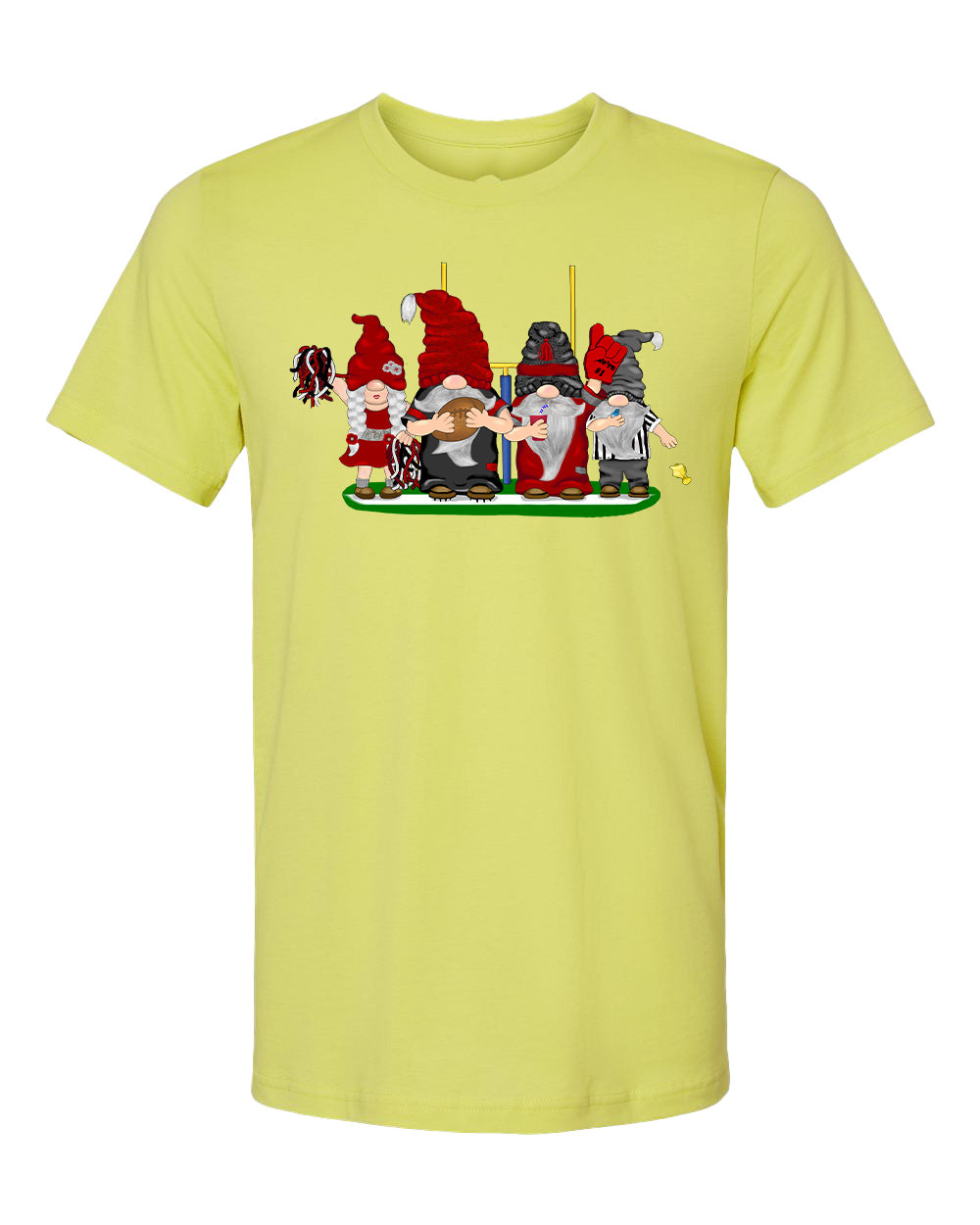 Red & Silver Football Gnomes on Men's T-shirt (similar to Atlanta)