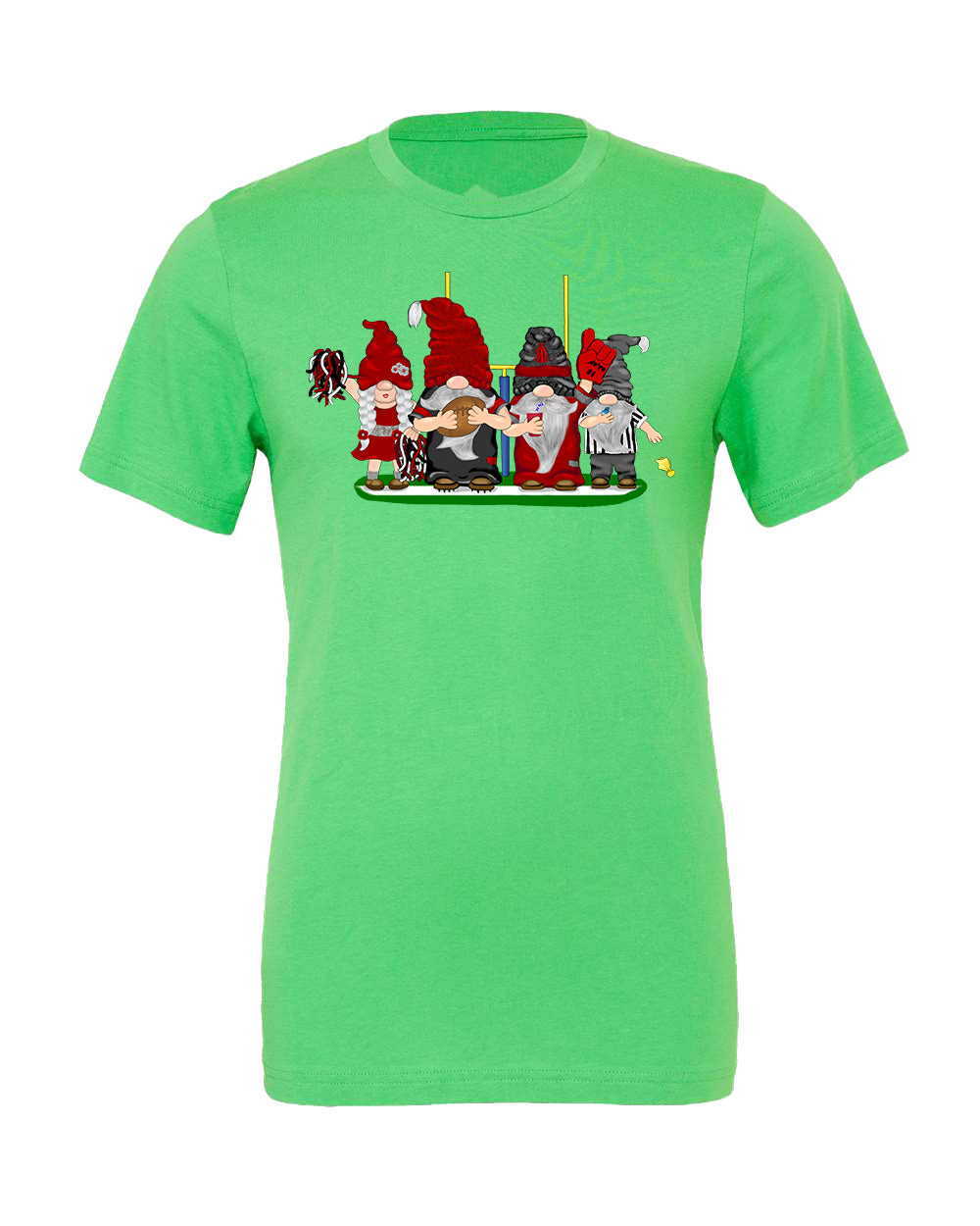 Red & Silver Football Gnomes on Men's T-shirt (similar to Atlanta)