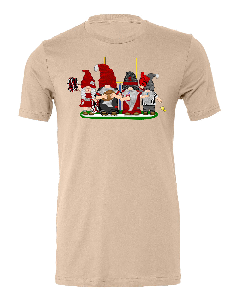 Red & Silver Football Gnomes on Men's T-shirt (similar to Atlanta)