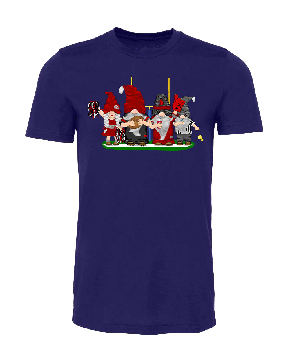 Red & Silver Football Gnomes on Men's T-shirt (similar to Atlanta)