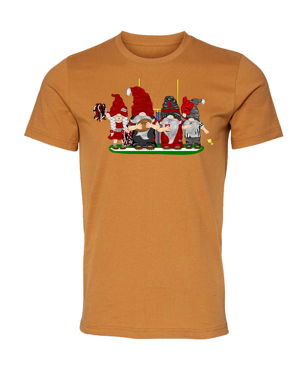 Red & Silver Football Gnomes on Men's T-shirt (similar to Atlanta)