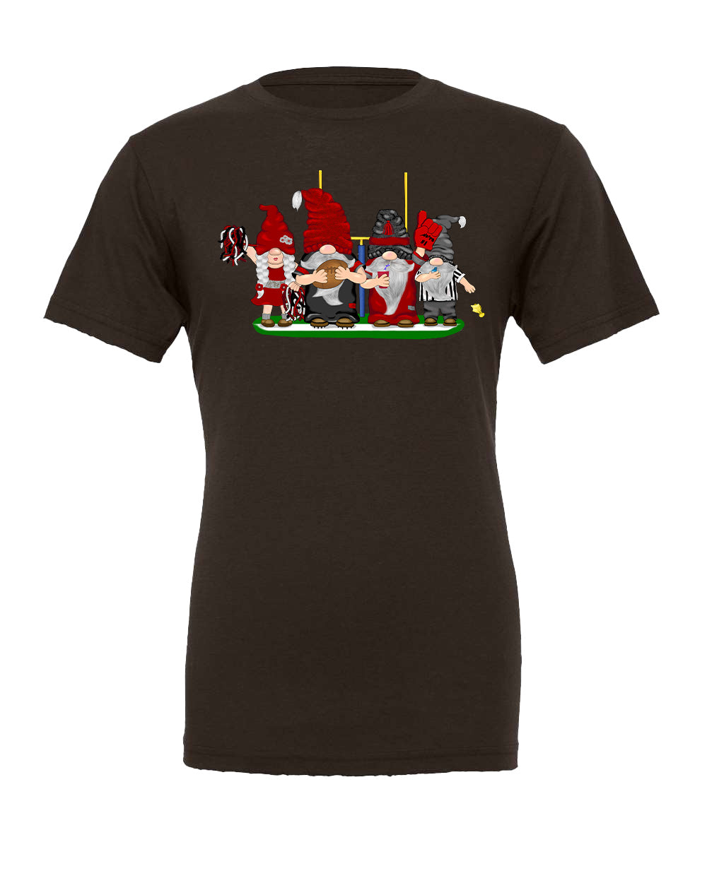 Red & Silver Football Gnomes on Men's T-shirt (similar to Atlanta)