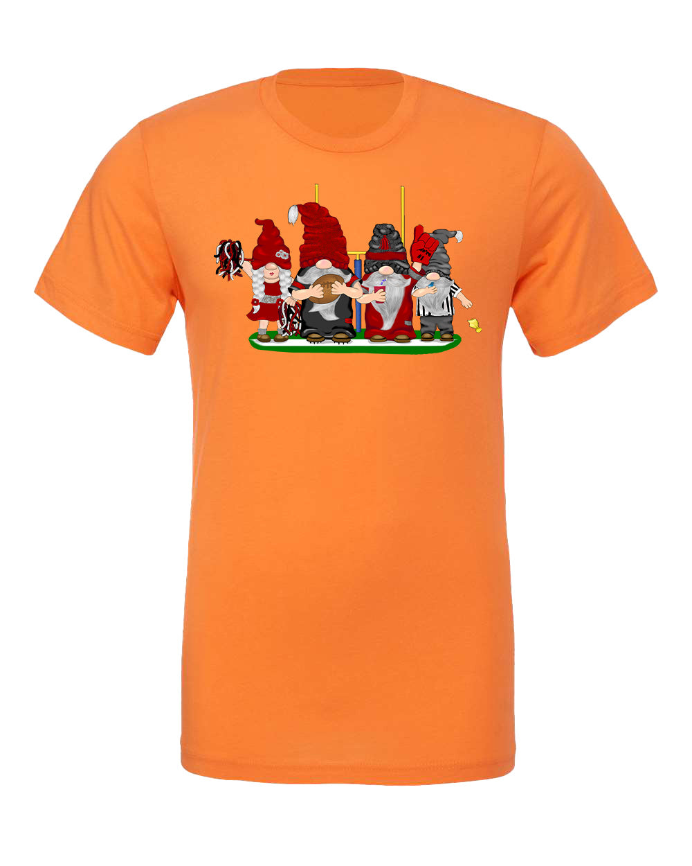 Red & Silver Football Gnomes on Men's T-shirt (similar to Atlanta)