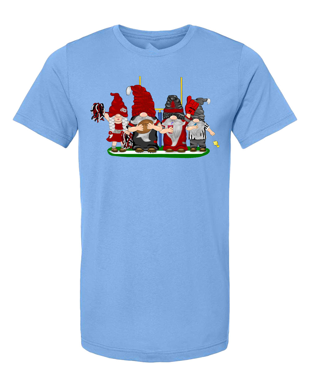 Red & Silver Football Gnomes on Men's T-shirt (similar to Atlanta)