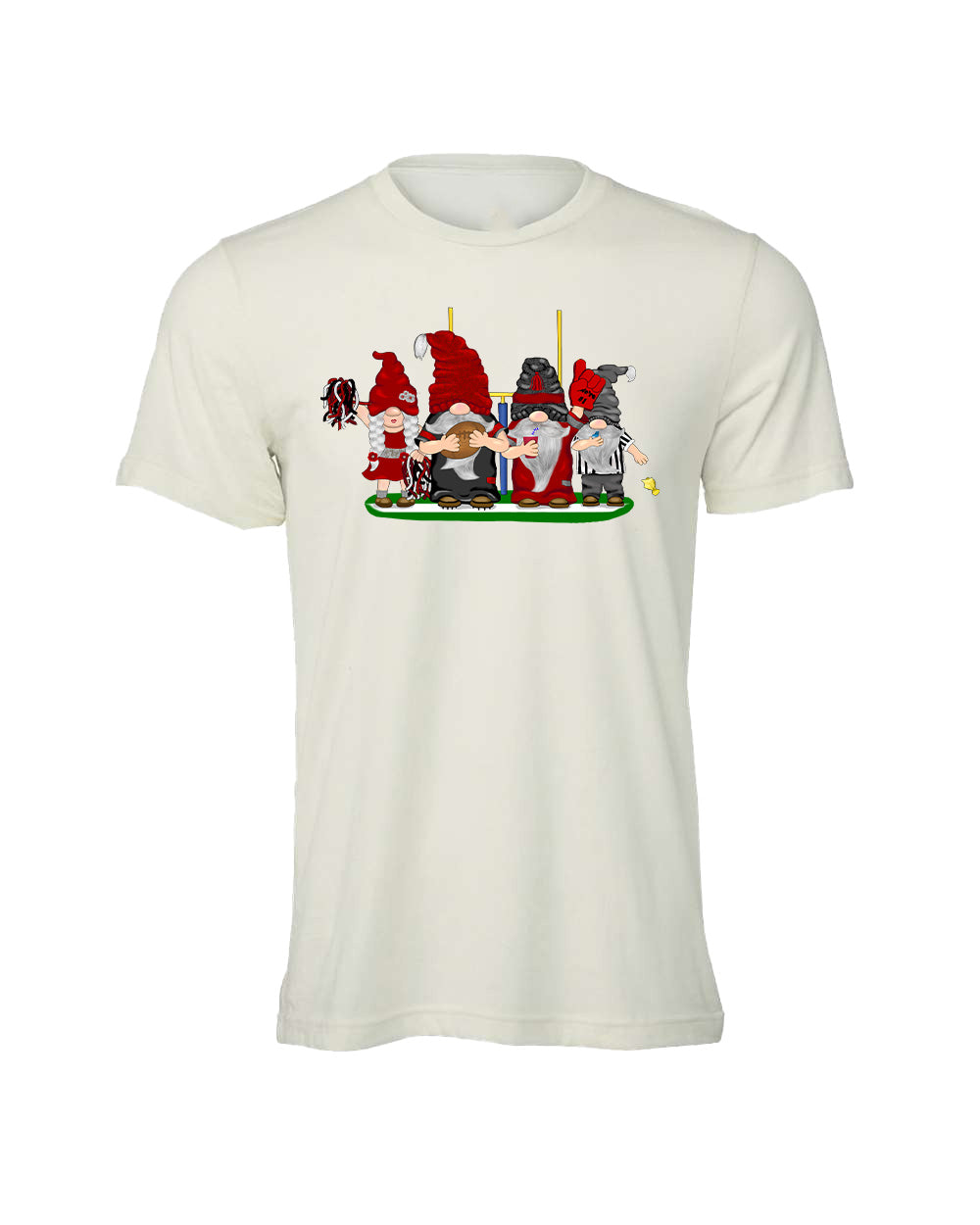 Red & Silver Football Gnomes on Men's T-shirt (similar to Atlanta)