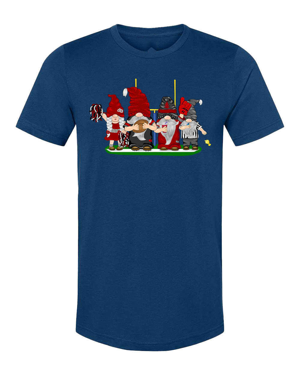 Red & Silver Football Gnomes on Men's T-shirt (similar to Atlanta)