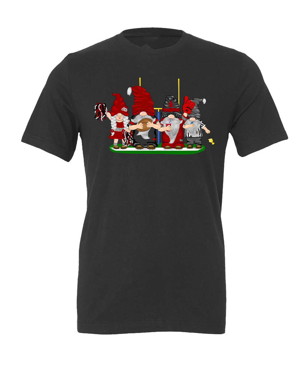 Red & Silver Football Gnomes on Men's T-shirt (similar to Atlanta)