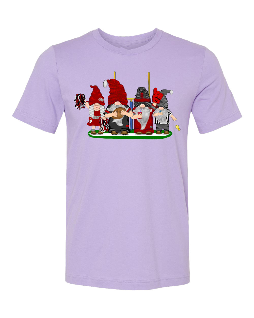 Red & Silver Football Gnomes on Men's T-shirt (similar to Atlanta)