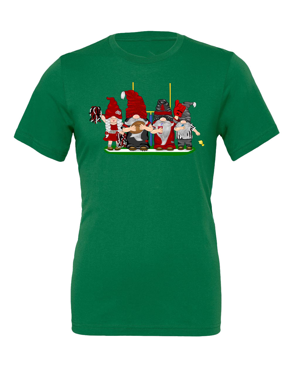 Red & Silver Football Gnomes on Men's T-shirt (similar to Atlanta)