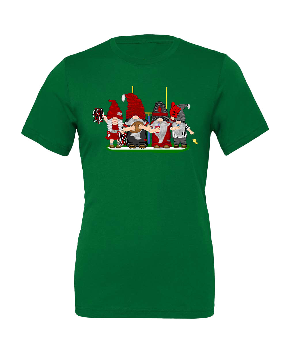 Red & Silver Football Gnomes on Men's T-shirt (similar to Atlanta)