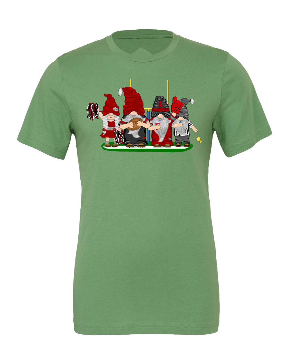 Red & Silver Football Gnomes on Men's T-shirt (similar to Atlanta)