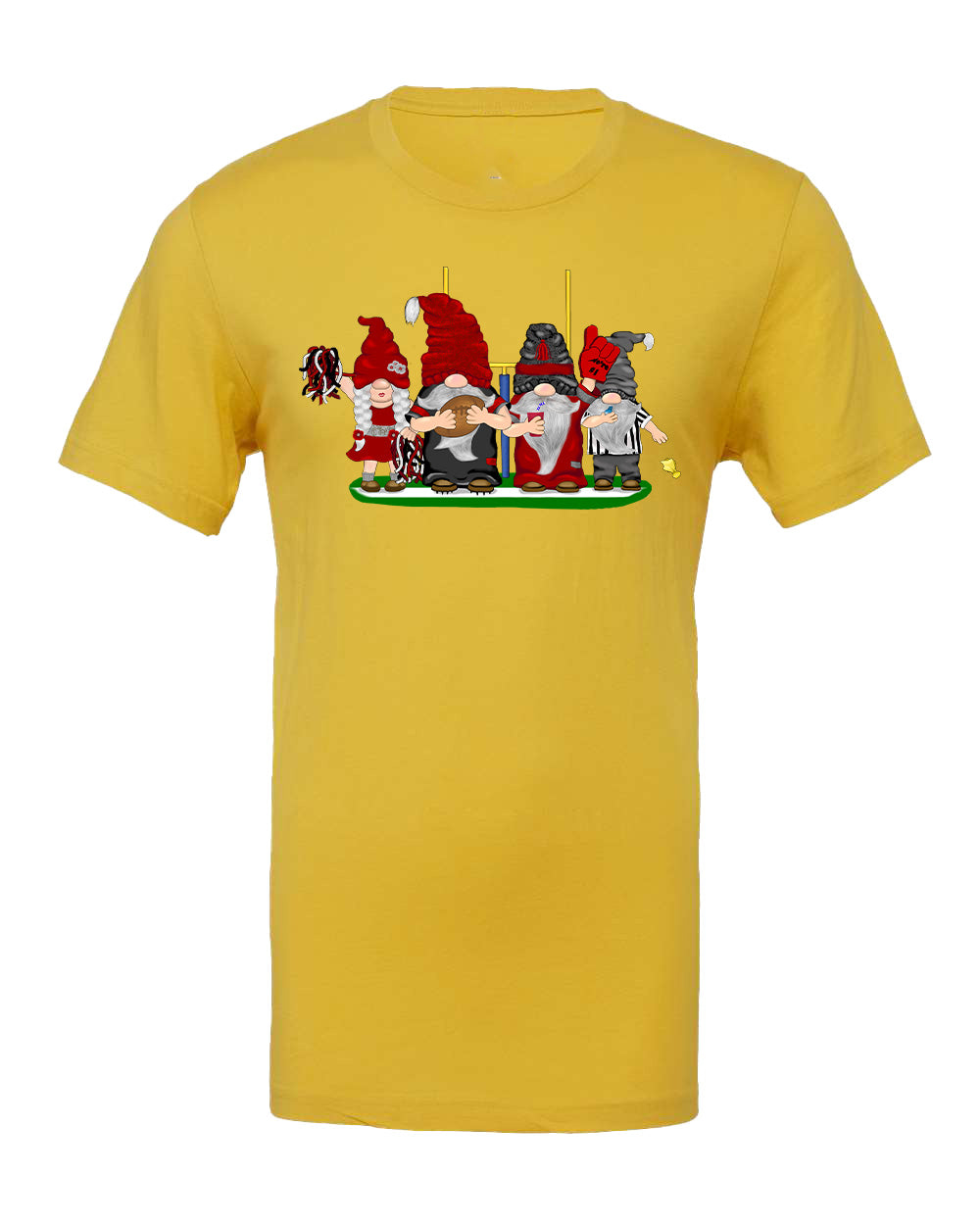 Red & Silver Football Gnomes on Men's T-shirt (similar to Atlanta)