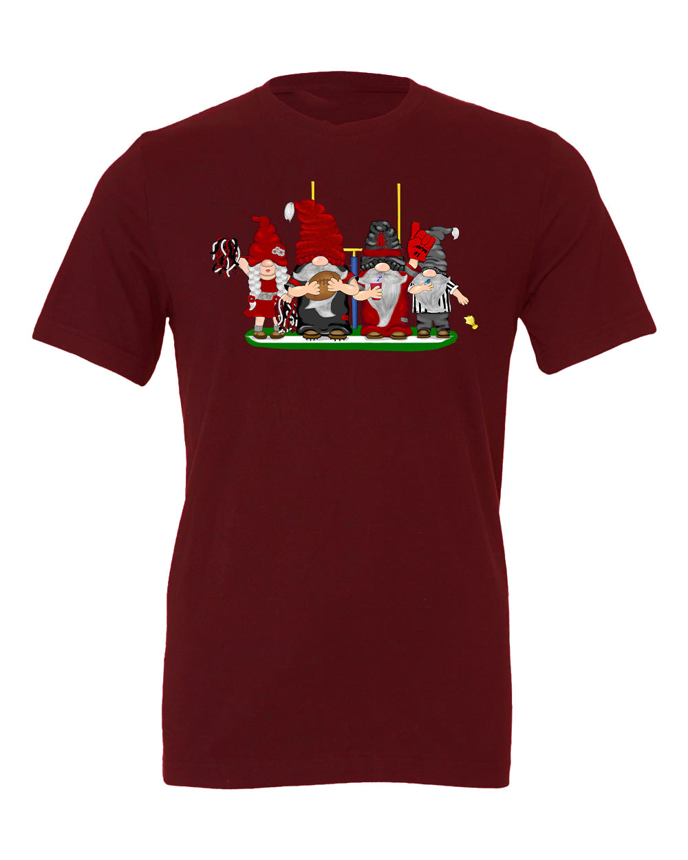 Red & Silver Football Gnomes on Men's T-shirt (similar to Atlanta)