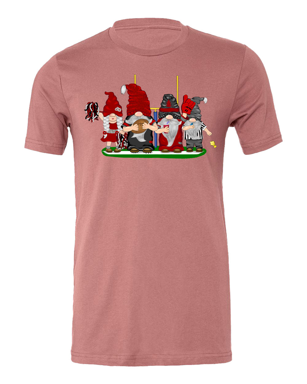 Red & Silver Football Gnomes on Men's T-shirt (similar to Atlanta)