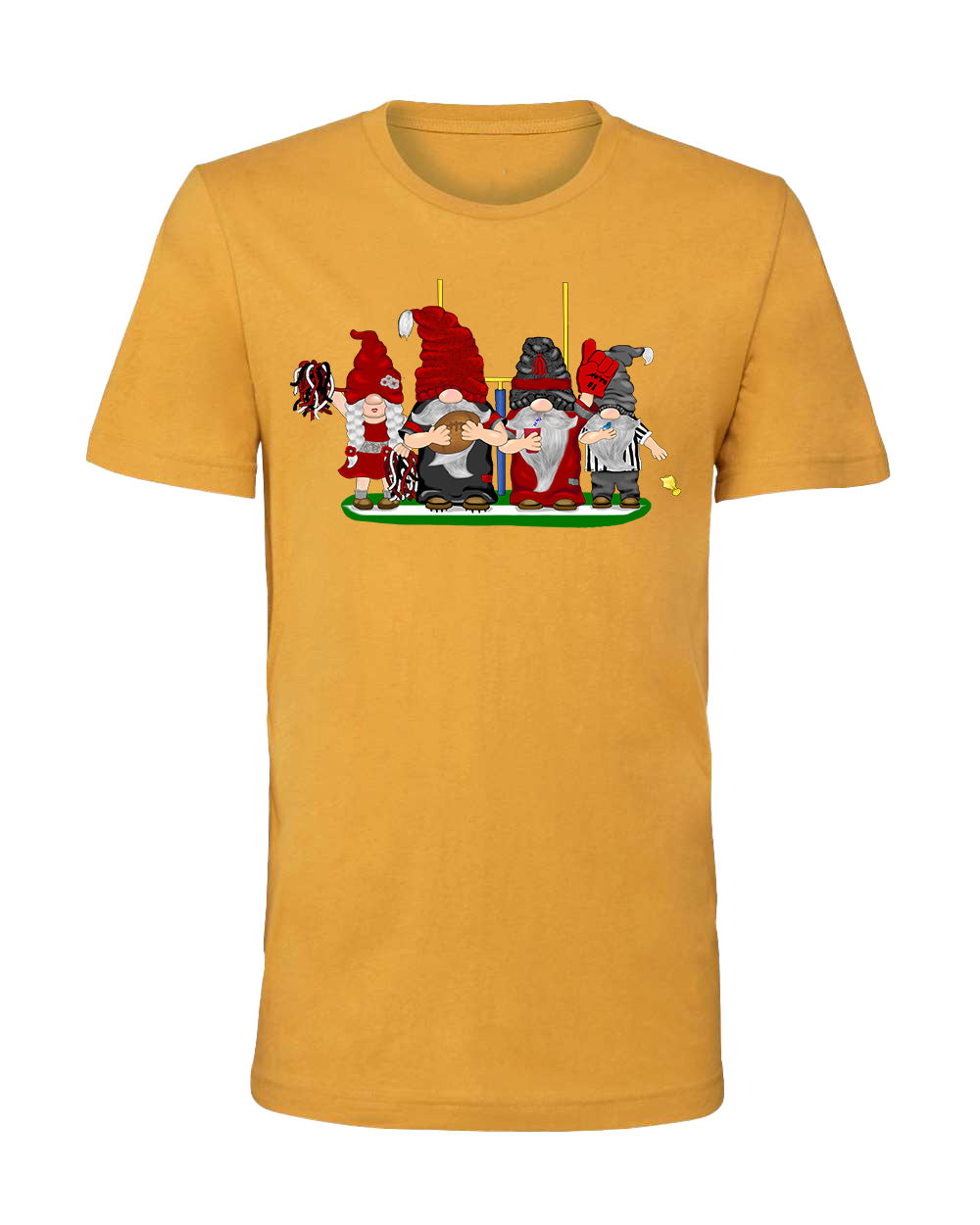 Red & Silver Football Gnomes on Men's T-shirt (similar to Atlanta)