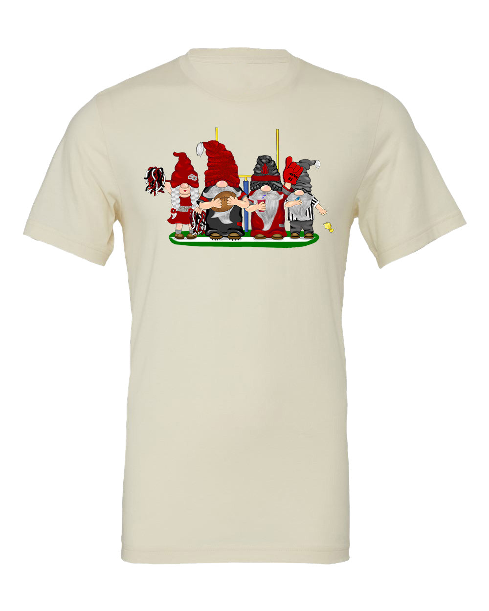 Red & Silver Football Gnomes on Men's T-shirt (similar to Atlanta)