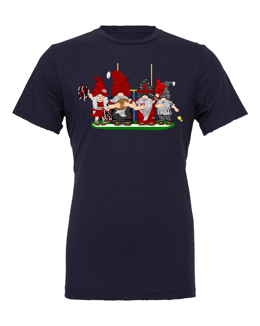 Red & Silver Football Gnomes on Men's T-shirt (similar to Atlanta)