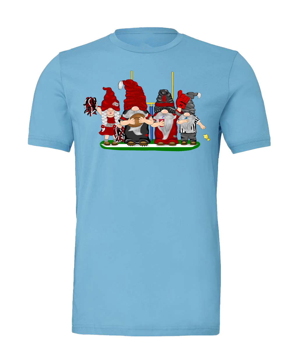 Red & Silver Football Gnomes on Men's T-shirt (similar to Atlanta)