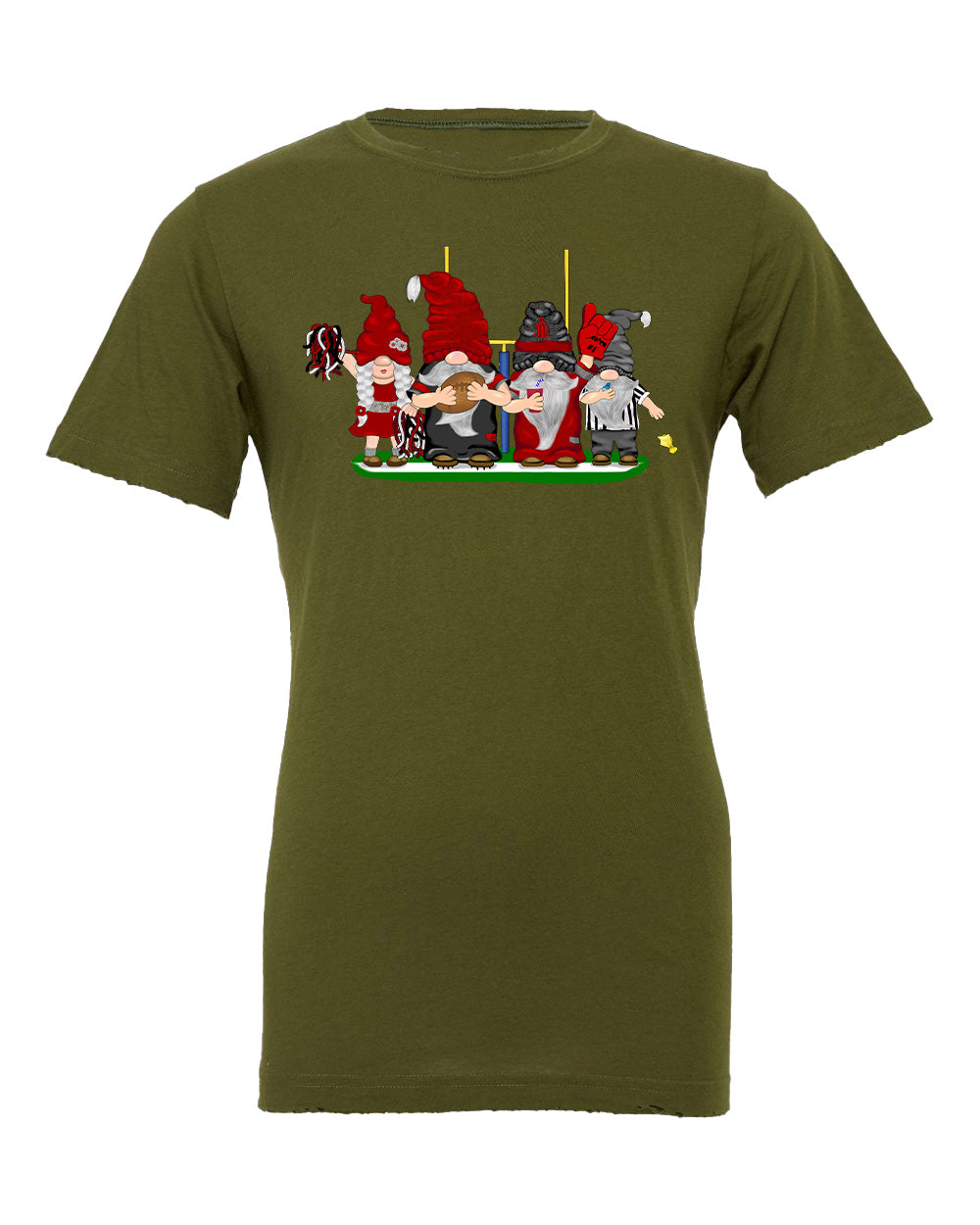 Red & Silver Football Gnomes on Men's T-shirt (similar to Atlanta)