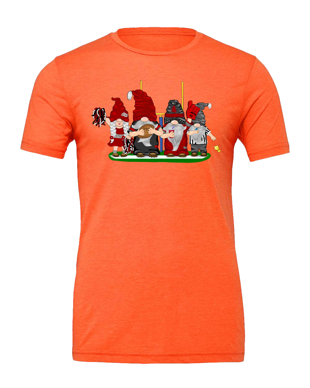 Red & Silver Football Gnomes on Men's T-shirt (similar to Atlanta)