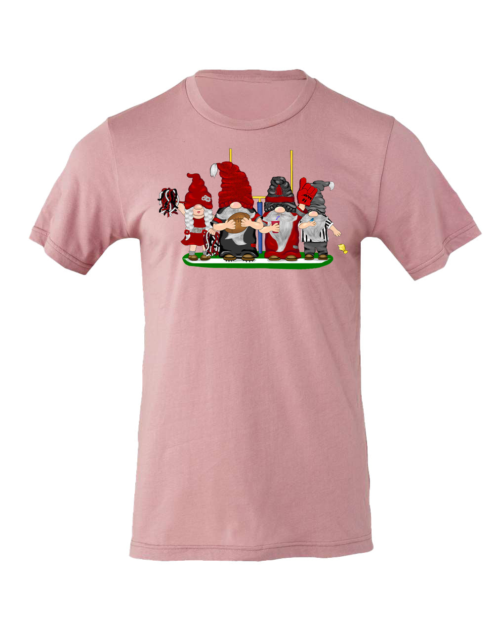 Red & Silver Football Gnomes on Men's T-shirt (similar to Atlanta)