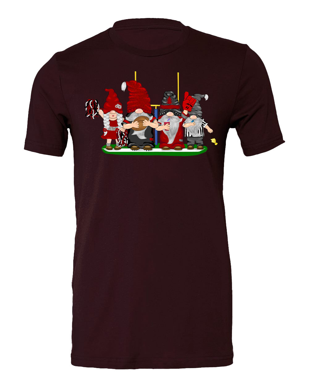 Red & Silver Football Gnomes on Men's T-shirt (similar to Atlanta)