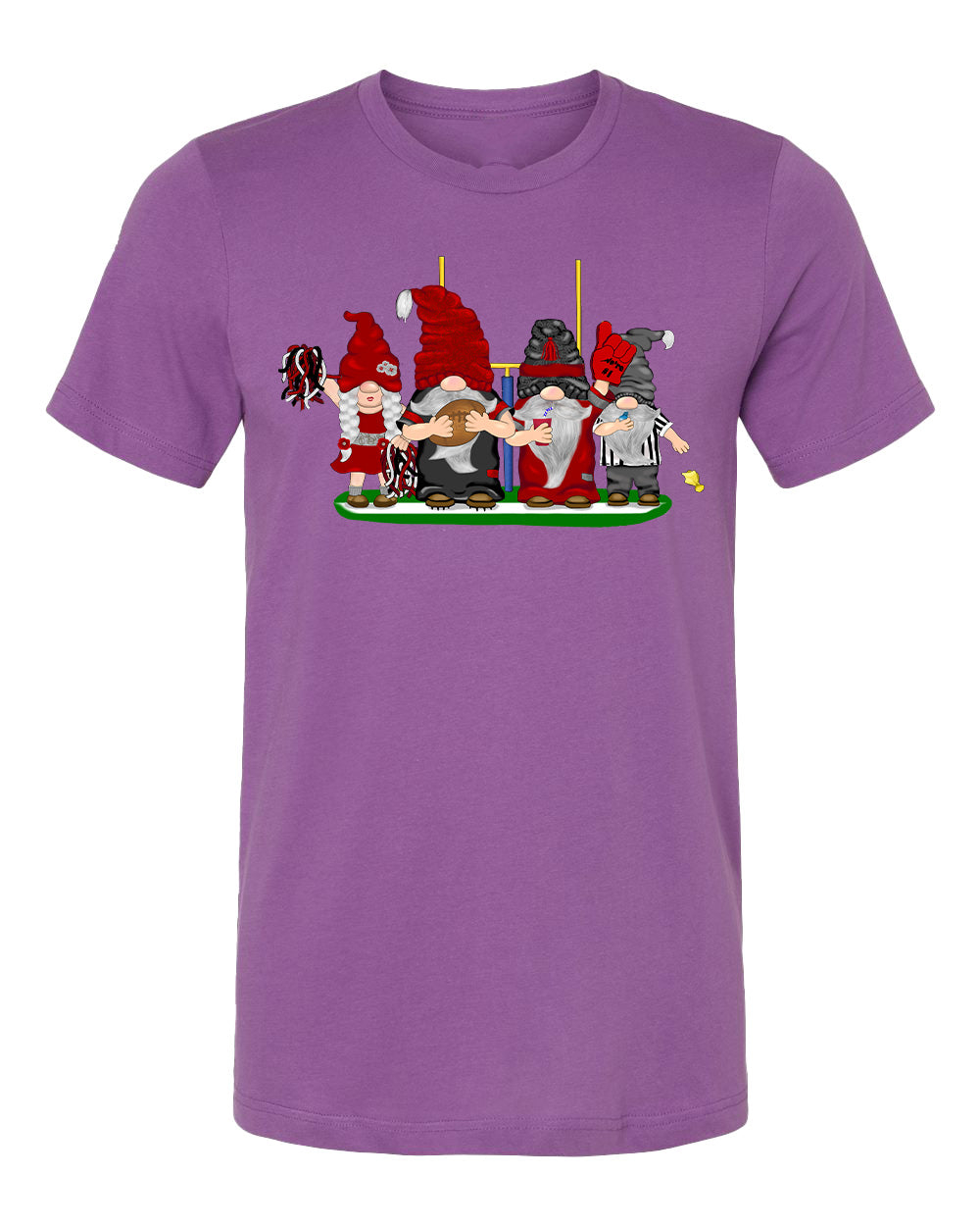 Red & Silver Football Gnomes on Men's T-shirt (similar to Atlanta)