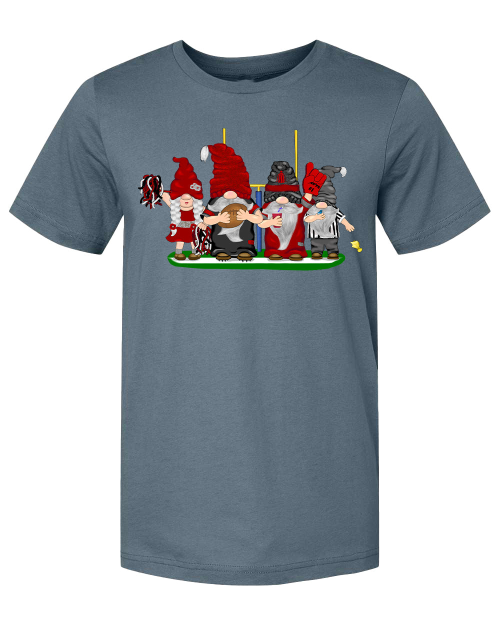 Red & Silver Football Gnomes on Men's T-shirt (similar to Atlanta)