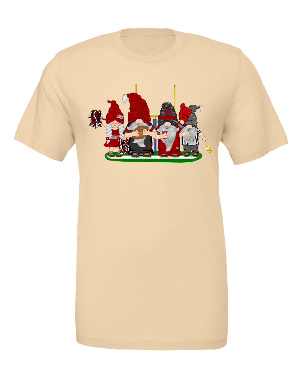 Red & Silver Football Gnomes on Men's T-shirt (similar to Atlanta)