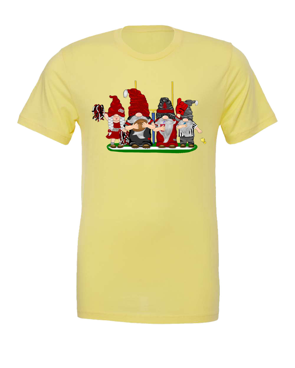 Red & Silver Football Gnomes on Men's T-shirt (similar to Atlanta)