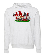 Load image into Gallery viewer, Red &amp; Silver Football Gnomes (similar to Atlanta) on Unisex Hoodie
