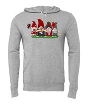 Load image into Gallery viewer, Red &amp; Silver Football Gnomes (similar to Atlanta) on Unisex Hoodie
