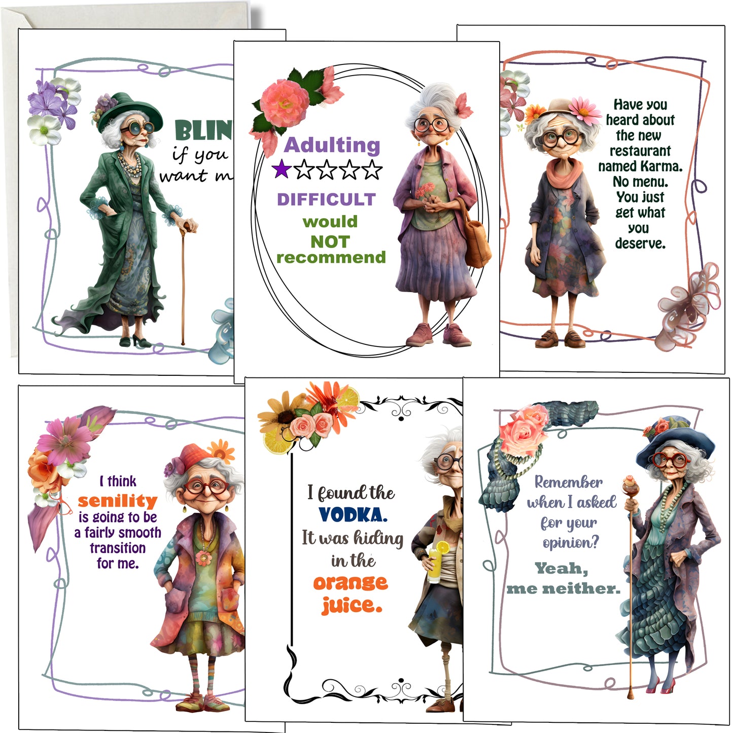 Snarky Old Ladies Note Cards Assortment