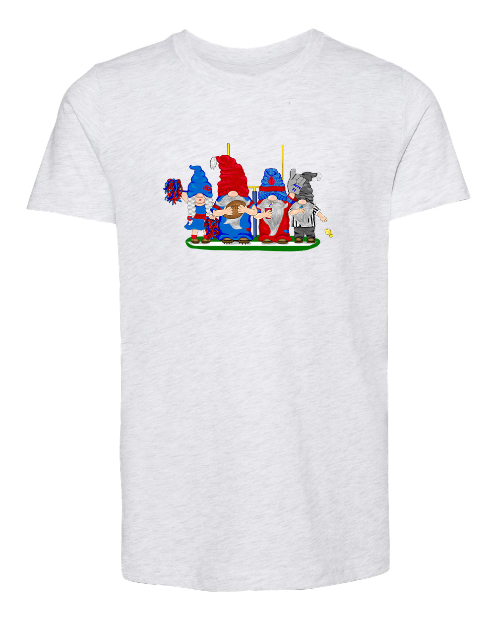 Steel Blue & Red Football Gnomes  (similar to Houston) on Kids T-shirt