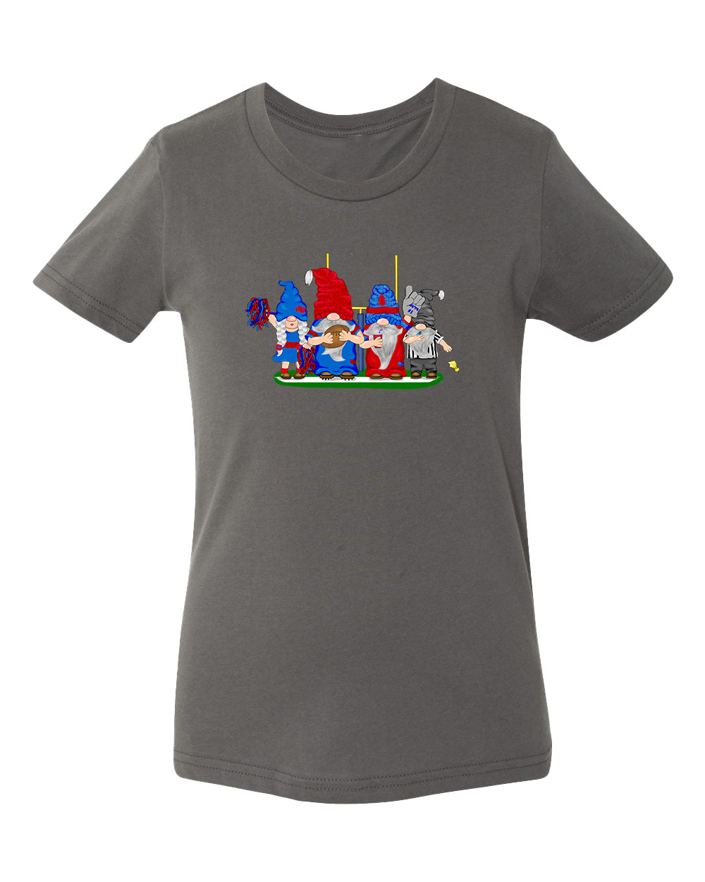 Steel Blue & Red Football Gnomes  (similar to Houston) on Kids T-shirt